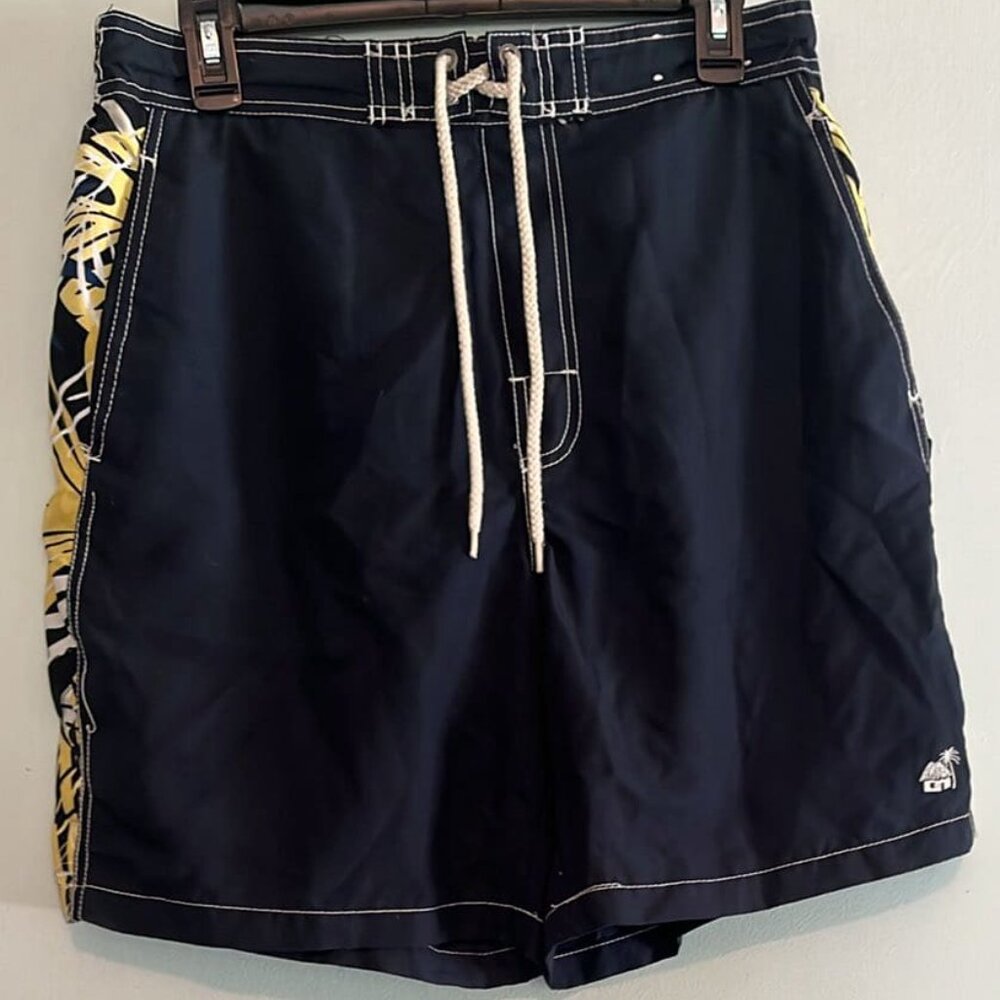 Caribbean Joe‎ Swim Trunks SZ M Drawstring/Pockets Hipster Surf Guy Fathers Day